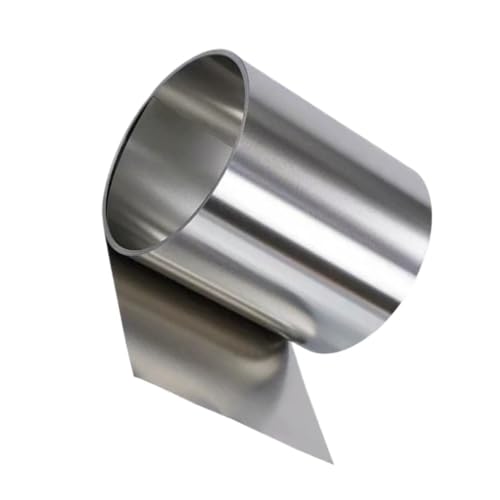 1 Stück 304 Metallfolienplatte, Silberstreifen, 1000 mm lange Edelstahl-Unterlegfolienrolle zur Reparatur(200x0.5mm) von GAOJUDAF