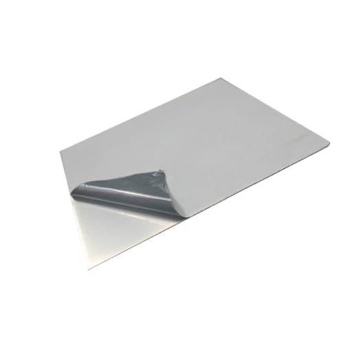 1 Stück Edelstahl-Metallstreifen 0,01 mm – 3 mm, dekorative SS304 ultradünne Folienplatte, Länge 60 – 1000 mm(0.5x100X100mm) von GAOJUDAF