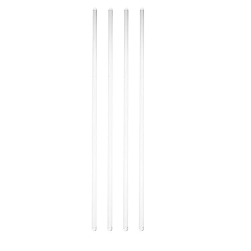 GAOJUDAF 4 Stück Glasrührstäbe mit abgerundeten Enden, 100 mm x 6 mm, transparente Rührstäbe for wissenschaftliche Experimente von GAOJUDAF