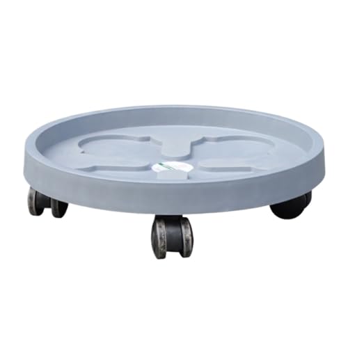 GAOJUNAN Plant Caddy mit Rädern Blumentopf-Unterlage Mit Rädern, Universal-Rad, Rundes Tablett, Aus Kunststoff, Wasserschale Blumenroller(360mm) von GAOJUNAN