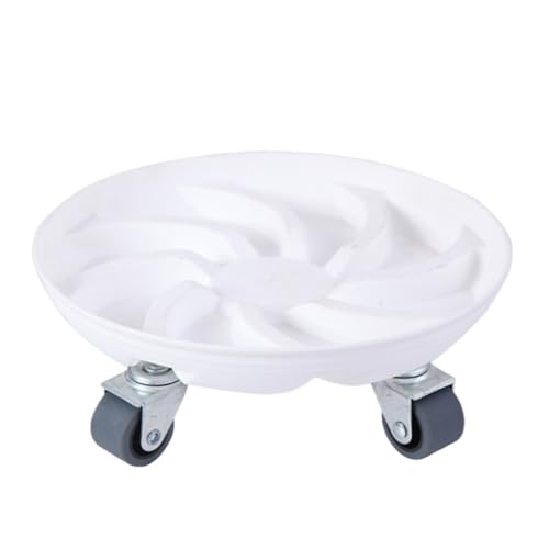 GAOJUNAN Plant Caddy mit Rädern Eisen-Universalrad Mit Großer Tragkraft Und Bremse, Beweglicher Ablage Wasserablage Blumenroller(White) von GAOJUNAN