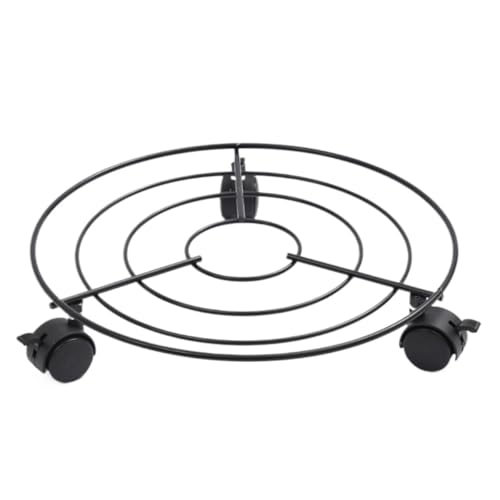 GAOJUNAN Plant Caddy mit Rädern Mobiler Blumenständer, Basis Ausgehöhlt, Schlicht Und Modern, Universalrad, Schloss, Blumenwerkzeug for Zuhause Blumenroller(30cm) von GAOJUNAN