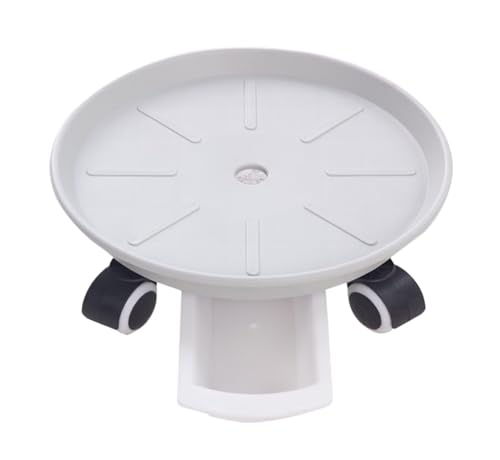 GAOJUNAN Plant Caddy mit Rädern Pflanzentrolley Mit Wasserschublade for Bewegen Von Blumentöpfen, Blumentöpfe, Topfpflanzen, Rollwagen Blumenroller(White,36cm) von GAOJUNAN