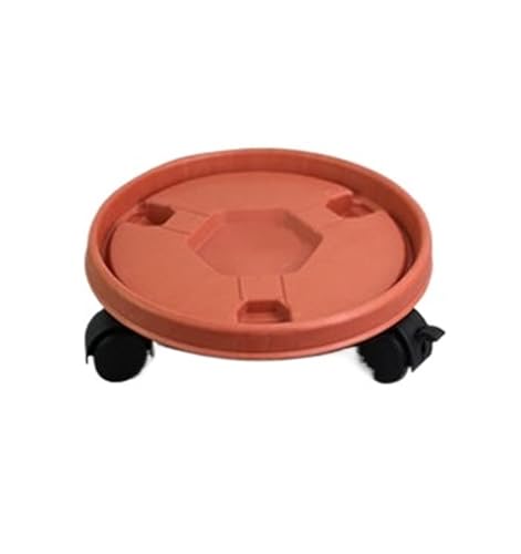 GAOJUNAN Plant Caddy mit Rädern Pflanzenwagen, Beweglicher Blumentopf-Unterschalensitz Mit Rädern for Den Innen- Und Außenbereich Blumenroller(Rood,36cm) von GAOJUNAN