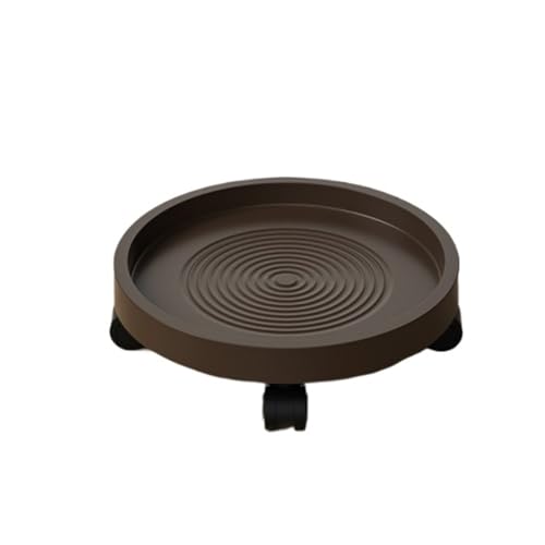 GAOJUNAN Plant Caddy mit Rädern Pflanzenwagen, Rollender Pflanzenständer Mit Rädern, Wagen for Blumentopftablett Im Innenbereich Blumenroller(Brown,25cm) von GAOJUNAN