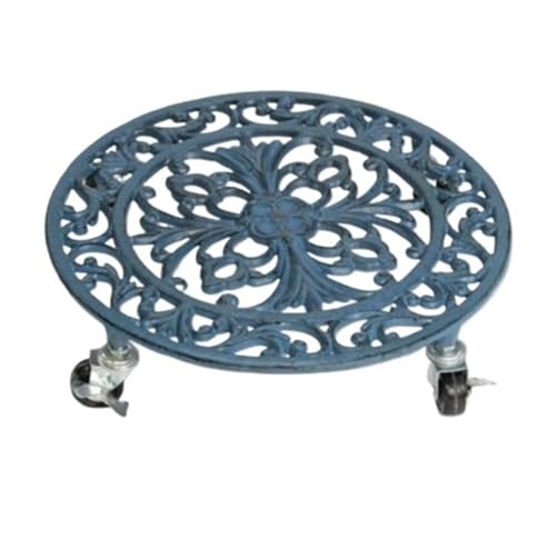 GAOJUNAN Plant Caddy mit Rädern Pflanzenwagen Blumentopf-Tablett Mit Abnehmbaren Stabrädern for Den Innen- Und Außenbereich Blumenroller(Blue) von GAOJUNAN