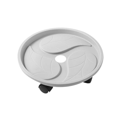 GAOJUNAN Plant Caddy mit Rädern Pflanzenwagen Mit Entwässerung, Rundes Blumentopftablett Rollen Und Blumenroller(33cm) von GAOJUNAN