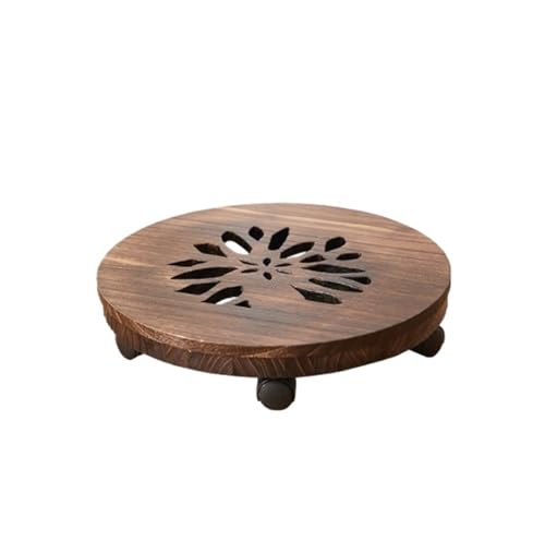 GAOJUNAN Plant Caddy mit Rädern Pflanzenwagen Mit Feststellbaren Rädern for Blumentopfregale Im Innen- Und Außenbereich Blumenroller(30cm) von GAOJUNAN