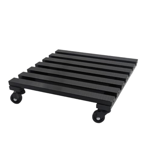 GAOJUNAN Plant Caddy mit Rädern Pflanzenwagen Mit Rädern, Abnehmbare Blumentopf-Basisschale for Den Innen- Und Außenbereich Blumenroller(Black,33cm) von GAOJUNAN