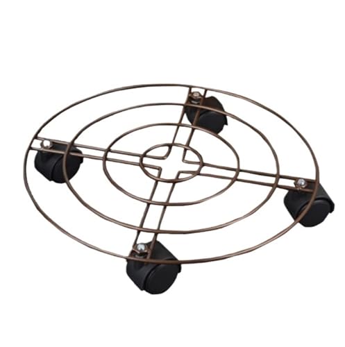 GAOJUNAN Plant Caddy mit Rädern Pflanzenwagen Mobiler Wagen Mit Feststellrollen for Den Innen- Und Außenbereich Blumenroller(Brown,40CM) von GAOJUNAN