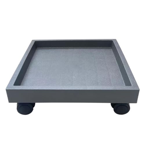 GAOJUNAN Plant Caddy mit Rädern Rollendes Pflanzenwagentablett Mit Rädern for Den Blumentopfständer Im Innen- Und Außenbereich Blumenroller(Grey,22cm) von GAOJUNAN