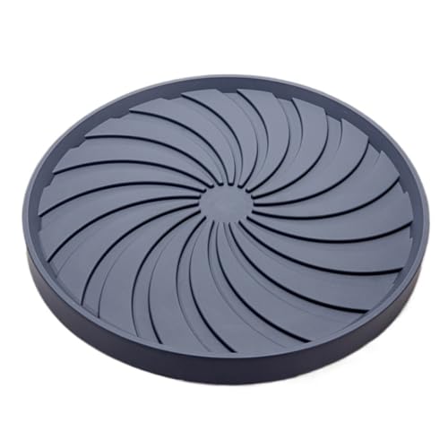 GAOJUNAN Plant Caddy mit Rädern Wasserschale Mit Rädern, Universalrad, Kreisförmig, Unsichtbare Riemenscheibe, Mobiler Blumentopf Blumenroller(Grey,41cm) von GAOJUNAN