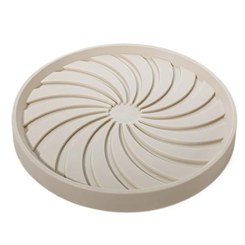 GAOJUNAN Plant Caddy mit Rädern Wasserschale Mit Rädern, Universalrad, Kreisförmig, Unsichtbare Riemenscheibe, Mobiler Blumentopf Blumenroller(White,33cm) von GAOJUNAN