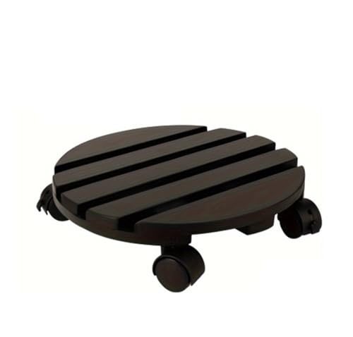 Plant Caddy mit Rädern Pflanzenwagen Mit Roll-Blumentopf-Tablett, Geeignet for Den Innen- Und Außenbereich Blumenroller(Black) von GAOJUNAN