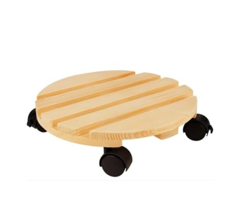 Plant Caddy mit Rädern Pflanzenwagen Mit Roll-Blumentopf-Tablett, Geeignet for Den Innen- Und Außenbereich Blumenroller(Khaki) von GAOJUNAN