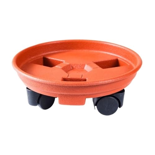 Plant Caddy mit Rädern Pflanzenwagen Mit Rollenbasis, Blumentopf-Mover, Geeignet for Den Innen- Und Außenbereich Blumenroller(Orange) von GAOJUNAN