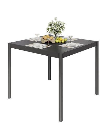 Aluminium-Tisch für 2–4 Personen, rechteckig, Terrassen-Esstische mit rechteckigen, rutschfesten Streifen, für Hinterhöfe, Veranden, Gärten oder Pool von GAOMON