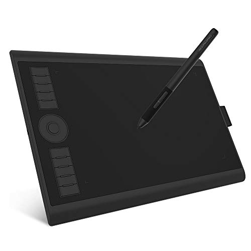 GAOMON M10K PRO 10” X 6,25" Zeichentablett mit Touch Ring, arbeitet mit AP32 Battrielosem Stift, kompatibel mit Windows/Mac/Android Handy von GAOMON