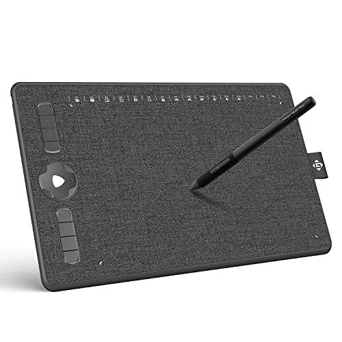 GAOMON M1230 Zeichentablett mit 13 Multimedia-Tasten und 16 anpassbaren Tasten, unterstützt Android&Windows&Mac OS von GAOMON