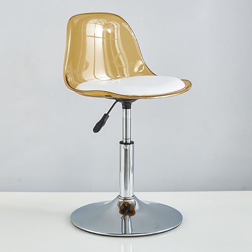 GAORUTO Barhocker-Set, drehbare Theken-Barhocker mit Rückenlehne, Verstellbarer transparenter Barhocker, Moderne armlose Frühstücksbarstühle für die Küche Yellow,Short GAORUTO Barhocker-Set, drehbare Theken-Barhocker mit Rückenlehne, Verstellbarer transparenter Barhocker, Moderne armlose Frühstücksbarstühle für die Küche Yellow,Short von GAORUTO