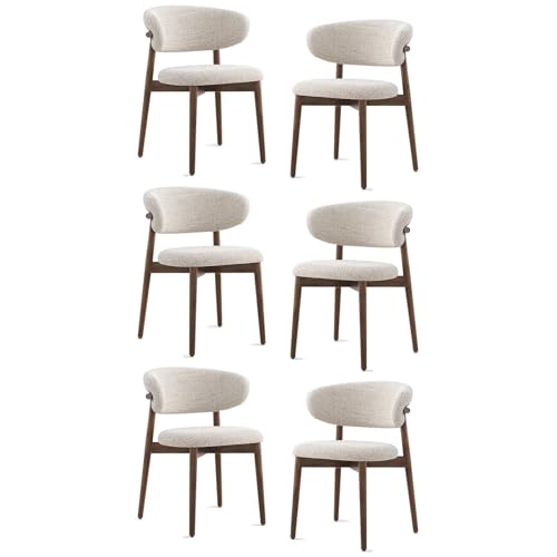 GAORUTO Esszimmerstühle 2er-/4er-/6er-Set, Moderne Holzstühle mit Rückenlehne, einzelner Freizeitstuhl für Wohnzimmer, Schlafzimmer, Restaurant 6 Pcs von GAORUTO