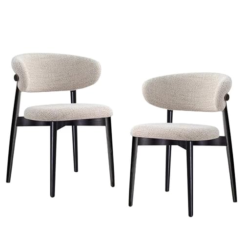 GAORUTO Esszimmerstühle 2er-Set Küchenstühle Moderne Holzstühle mit Rückenlehne Einzel-Freizeitstuhl für Wohnzimmer Schlafzimmer Restaurant D von GAORUTO