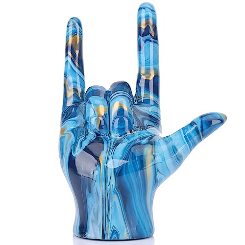 GAOSHENG Blaue Handgesten-Dekor-Statue, moderne Kunst, Heimdekoration, Akzent "I Love You", Gebärdensprache, Objekte, Geschenke für Paare, Schlafzimmer, Couchtisch, Tischdekoration, Schreibtische GAOSHENG Blaue Handgesten-Dekor-Statue, moderne Kunst, Heimdekoration, Akzent "I Love You", Gebärdensprache, Objekte, Geschenke für Paare, Schlafzimmer, Couchtisch, Tischdekoration, Schreibtische von GAOSHENG