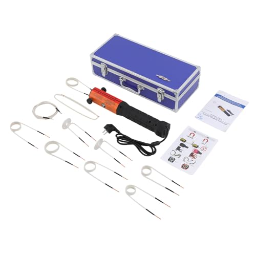 1000W Magnetischer Induktionsheizgerät Flameless Induction Heater mit 10 Heizspulen und LED-Leuchten,850℃ Heizset mit Magnetischer Induktion,Zum Heizen von Muttern von GAOUSD