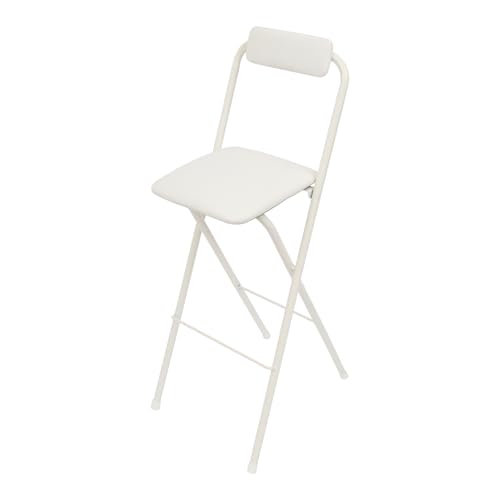 Barhocker, klappbar, Hochstuhl mit Fußstütze und Rückenlehne, maximale Tragfähigkeit 125 kg, für Küche, Esszimmer, Wohnzimmer, Büro von GAOUSD