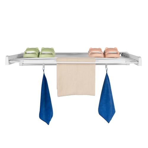 GAOUSD Wäscheständer, Wandtrockner, Express, einziehbar, vielseitig, abnehmbarer Haken, geeignet für drinnen oder draußen, Wohnzimmer, Schlafzimmer, Badezimmer GAOUSD Wäscheständer, Wandtrockner, Express, einziehbar, vielseitig, abnehmbarer Haken, geeignet für drinnen oder draußen, Wohnzimmer, Schlafzimmer, Badezimmer von GAOUSD