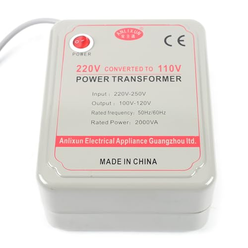 Spannungswandler 220-250V zu 110-120V Transformatoren Stromtransformator 2000VA Wandler Konverter Transformer von GAOUSD