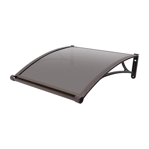 Vordach Haustür überdachung Haustür Regenschutz,Alu Vordach Türdach Türvordach Pultvordach Haustürvordach Überdachung,Für Terrassen, Veranden, Fenster, Haustüren (Kaffee + Tee) von GAOUSD