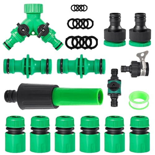 15 Stück Schlauchverbinder Set, 1/2 Zoll Schlauchverbinder Schlauchkupplung Plastik Schnell 1/2 Zoll Schlauchanschluss Wasserhahn Adapter Wasserhahn Gartenschlauch für Rohr Verbinden Gartengeräte 15 Stück Schlauchverbinder Set, 1/2 Zoll Schlauchverbinder Schlauchkupplung Plastik Schnell 1/2 Zoll Schlauchanschluss Wasserhahn Adapter Wasserhahn Gartenschlauch für Rohr Verbinden Gartengeräte von GAOUTO
