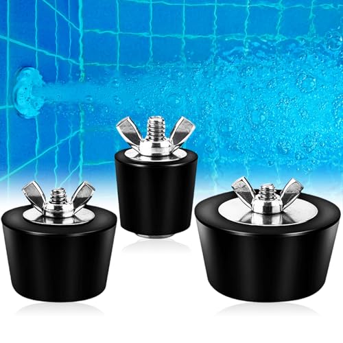 3 Stück Pool Winterstopfen, 25-51mm Einlaufdüse Gummistopfen mit Edelstahl-Flügelmutter Gegen Verschlussstopfen Pool, Pool Gummistopfen für Schwimmbad, Spa, Rohrleitungen, Winterarmaturen 3 Stück Pool Winterstopfen, 25-51mm Einlaufdüse Gummistopfen mit Edelstahl-Flügelmutter Gegen Verschlussstopfen Pool, Pool Gummistopfen für Schwimmbad, Spa, Rohrleitungen, Winterarmaturen von GAOUTO
