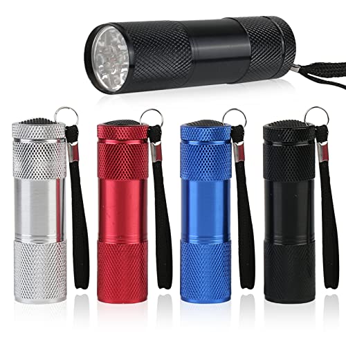 4 Stück Mini Taschenlampe: LED Taschenlampe Kinder für mitgebsel kindergeburtstag, Wasserdicht Aluminium Taschenlampe Klein für Outdoor Camping Wandern Jagen Rucksacktouren Angeln Dringend Grillen… von GAOUTO