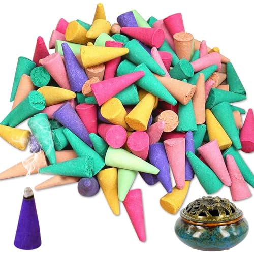 600 Stück Bunte Rückfluss Räucherkegel, Mischen Verschiedenen Natürlichomatische Räucherkerzen, Mischung Incense Conesfür Schlafzimmer Office Yoga Zimmer Meditation Entspannung 600 Stück Bunte Rückfluss Räucherkegel, Mischen Verschiedenen Natürlichomatische Räucherkerzen, Mischung Incense Conesfür Schlafzimmer Office Yoga Zimmer Meditation Entspannung von GAOUTO