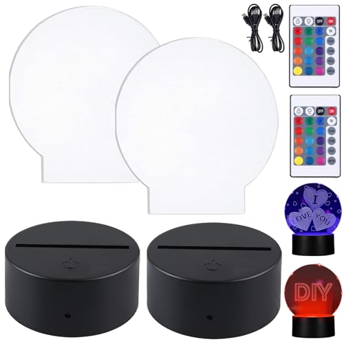GAOUTO 2 Stück LED lichtsockel, 7 Farben Lichter Dimmbar Nachtlicht Lichtsockel mit Fernbedienung und USB-Kabel, LED Sockel Display Basis für Schlafzimmer Kinderzimmer Wohnzimmer Bar Shop Café GAOUTO 2 Stück LED lichtsockel, 7 Farben Lichter Dimmbar Nachtlicht Lichtsockel mit Fernbedienung und USB-Kabel, LED Sockel Display Basis für Schlafzimmer Kinderzimmer Wohnzimmer Bar Shop Café von GAOUTO