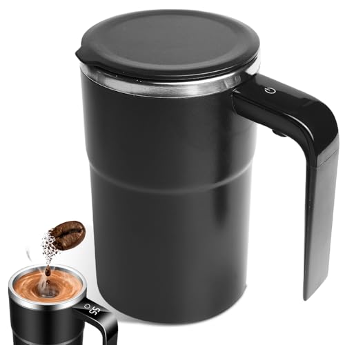 Selbstrührende Tasse 380ML, Selbstrührender Becher mit Temperaturanzeige, Elektrischer Automatischer Selbstrührung Kaffeebecher, Automatisches Mischen Magnetische Tasse für Kaffee Tee Protein Milch Selbstrührende Tasse 380ML, Selbstrührender Becher mit Temperaturanzeige, Elektrischer Automatischer Selbstrührung Kaffeebecher, Automatisches Mischen Magnetische Tasse für Kaffee Tee Protein Milch von GAOUTO
