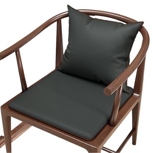 2er Set Sitzkissen Outdoor Stuhl mit Rückenlehne, Stuhlkissen Outdoor, Gemütliche Stuhlkissen Wasserfest mit Bindebänder, Sitzpolster Sitzauflagen Gartenmöbel Niedriglehner J 1Pc 40 x 40 x 5 cm von GAOXIAO