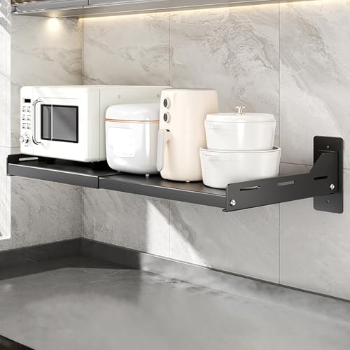 GAOXIAO Mikrowellenhalterung Wand, Support Micro Onde Extensible, Support Mural Micro Onde Pliable, Mikrowellen Halter Wandhalterung für Mikrowellenherd Backofenhalterung Black 38/61 x 34 x 15.7cm GAOXIAO Mikrowellenhalterung Wand, Support Micro Onde Extensible, Support Mural Micro Onde Pliable, Mikrowellen Halter Wandhalterung für Mikrowellenherd Backofenhalterung Black 38/61 x 34 x 15.7cm von GAOXIAO