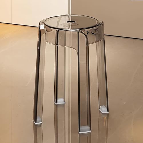 GAOXIAO Stapelbarer Barhocker aus Transparentem Acryl, Rückenfrei, Thekenhöhe Hocker Barstuhl Moderner für Vielseitige ESS und Wohnräume Im Innen- und Außenbereich(Size:1pc,Color:A) von GAOXIAO
