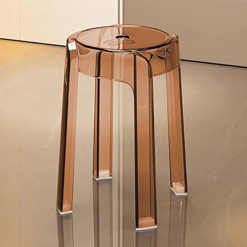 GAOXIAO Stapelbarer Barhocker aus Transparentem Acryl, Rückenfrei, Thekenhöhe Hocker Barstuhl Moderner für Vielseitige ESS und Wohnräume Im Innen- und Außenbereich(Size:1pc,Color:C) von GAOXIAO