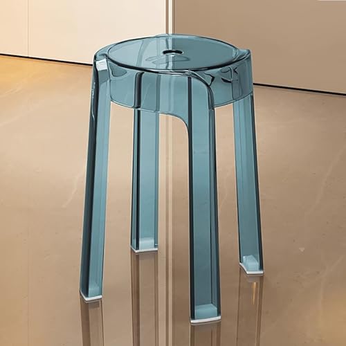 GAOXIAO Stapelbarer Barhocker aus Transparentem Acryl, Rückenfrei, Thekenhöhe Hocker Barstuhl Moderner für Vielseitige ESS und Wohnräume Im Innen- und Außenbereich(Size:2pc,Color:D) von GAOXIAO