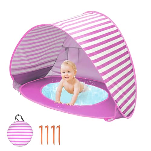 GAOXIAO Strandzelt Sonnenschutz Baby, Strandmuschel mit UV Schutz 50+ für Kinder Baby Babys Kleinkinder Strandzelt Pop-Up Windschutz Strand Zelt mit Tragetasuche und Heringe Pink GAOXIAO Strandzelt Sonnenschutz Baby, Strandmuschel mit UV Schutz 50+ für Kinder Baby Babys Kleinkinder Strandzelt Pop-Up Windschutz Strand Zelt mit Tragetasuche und Heringe Pink von GAOXIAO