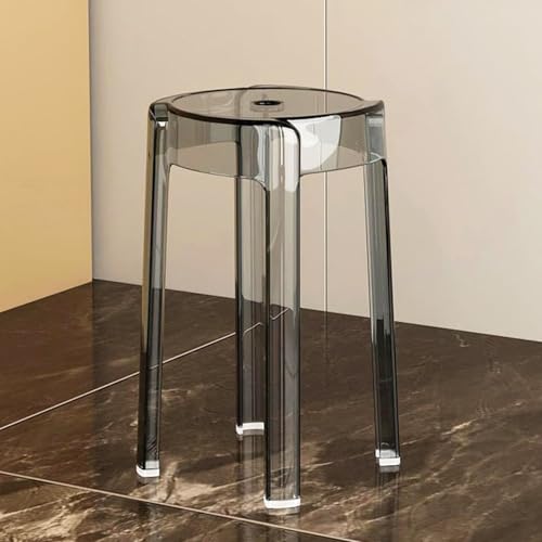 GAOXIAO Transparenter Stapelbarer Hocker für Drinnen und Bar, Acryl Café Stuhl Ersatz, Duschhocker wasserdichter für Badezimmer, Küche Schlafzimmer Familientreffen(Size:2pc,Color:A) von GAOXIAO