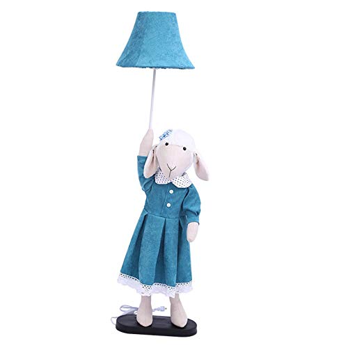 Stehlampe kinderzimmer, Vertikal Tragen Ein Rock Von Lamm Fußboden Lampe,Kinderzimmer Dekoration Süß Mädchen Schlafzimmer Bett Lampe Netzrot Warm Prinzessin Lampe Erleuchtung AA+ von JBKNAN