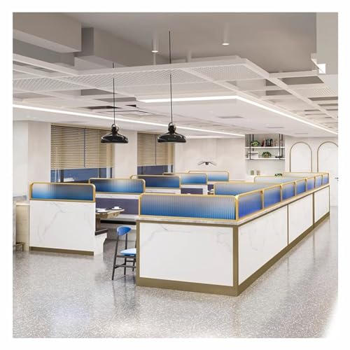 GAOXIONG Glastrennwände für ESS- und Bürobereiche. Arbeitsplatten-Sichtschutz mit mattierter Oberfläche. Dekorative gestreifte Schreibtischtrennwand für öffentliche Räume und Restaurants. GAOXIONG Glastrennwände für ESS- und Bürobereiche. Arbeitsplatten-Sichtschutz mit mattierter Oberfläche. Dekorative gestreifte Schreibtischtrennwand für öffentliche Räume und Restaurants. von GAOXIONG