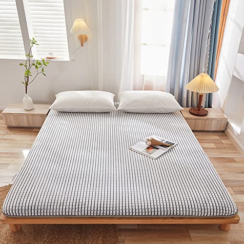 GAOYH Japanische Bodenmatratze, Japanische Futon-Matratze Faltbare Matratze, Matratze Studentenwohnheim Dünnes gepolstertes Lammsamtkissen,gray-120x200cm von GAOYH