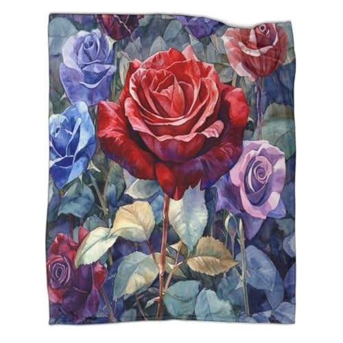 Beautiful Flower Kuscheldecke Flauschig Weiche Wohndecke Decke 3D Couch Als Wohn- & Kuscheldecke - Flauschdecke - Wohndecke Kuscheldecke Warm 50x60inch(127x152cm) von GAOYUCHUN