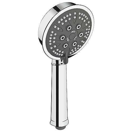 GAOZHI Duschkopf Wassersparend |Shower head| Duschbrause mit 5 Strahlarten Antikalk-Funktion Chrom Sparduschkop Turbogeladenes Design, Handbrause Duschbrause Relaxation für Baden von GAOZHI